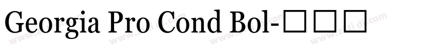 Georgia Pro Cond Bol字体转换 Georgia Pro Cond Bol字体转换